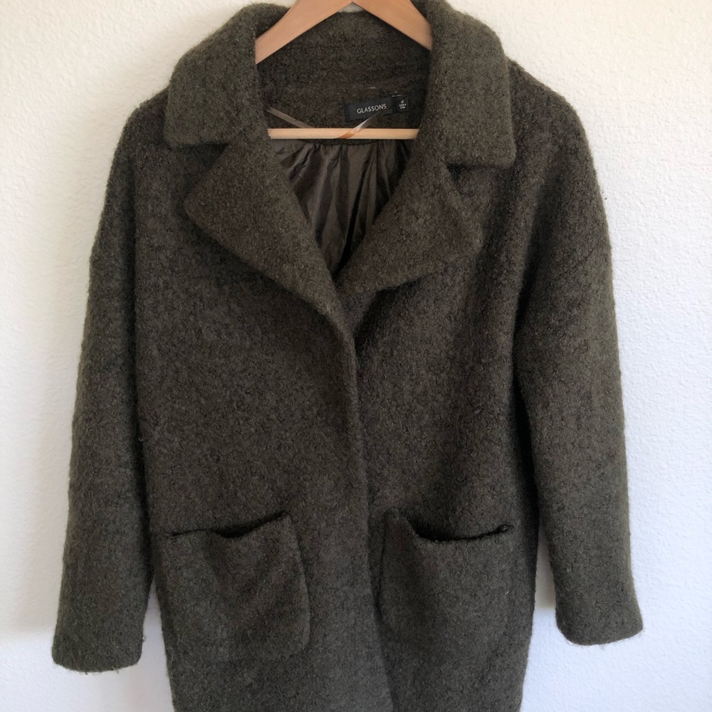 Olive color Glassons Jacket size small - Picture 1 of 14